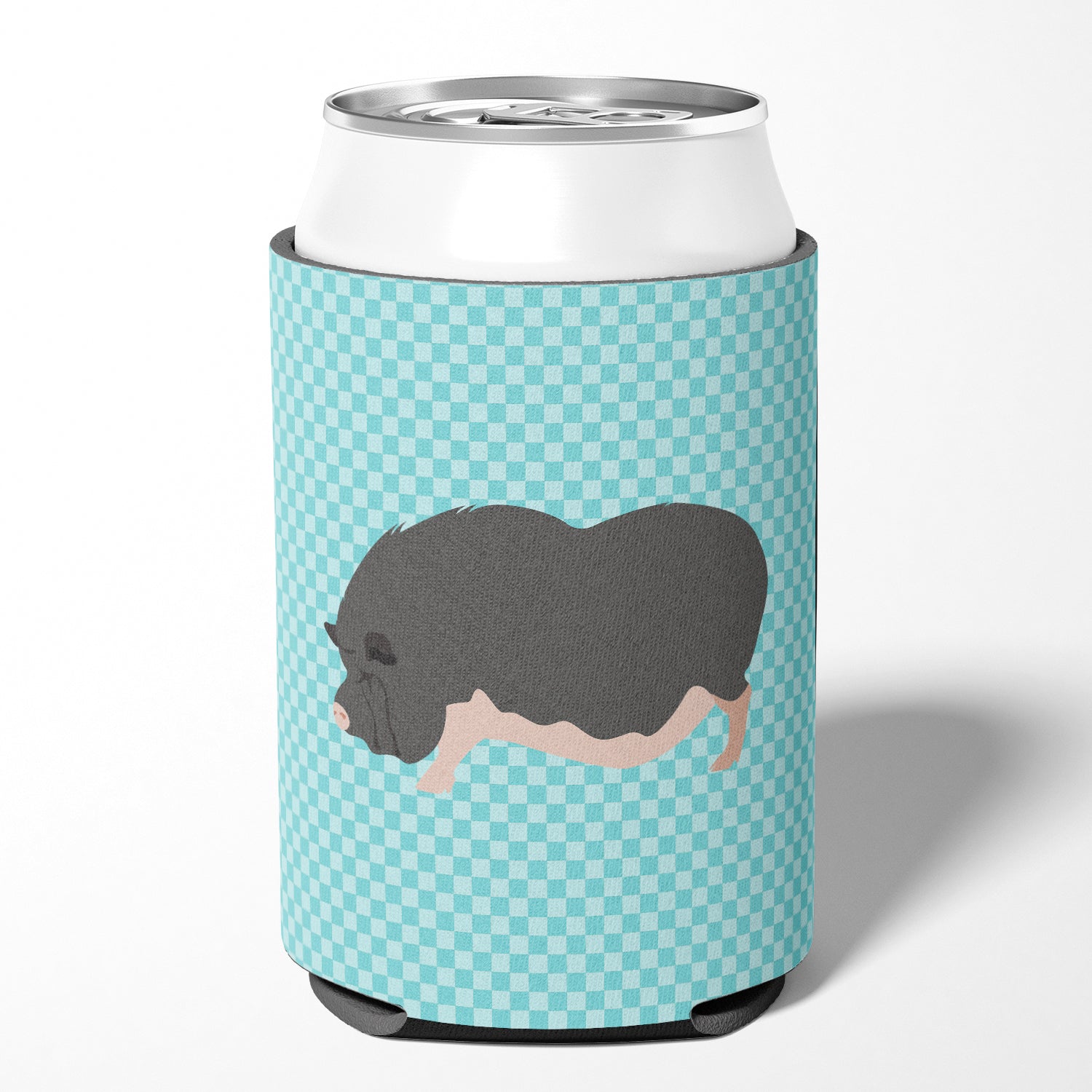 Vietnamese Pot-Bellied Pig Blue Check Can or Bottle Hugger BB8115CC  the-store.com.