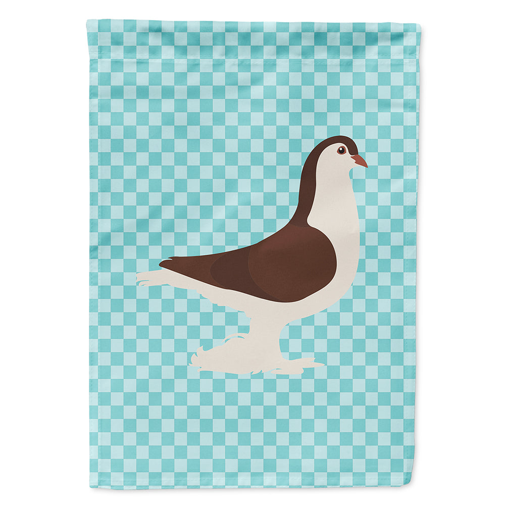 Large Pigeon Blue Check Flag Canvas House Size BB8117CHF  the-store.com.