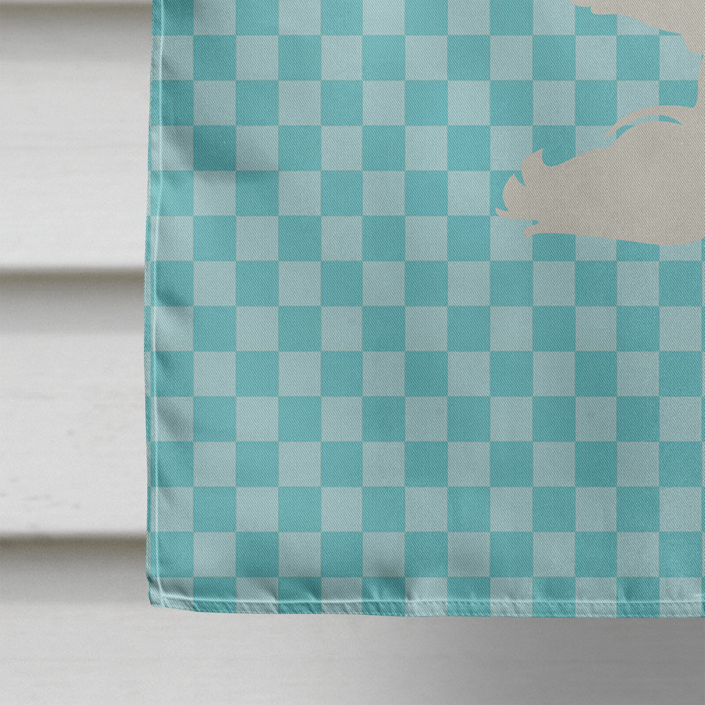 Large Pigeon Blue Check Flag Canvas House Size BB8117CHF  the-store.com.