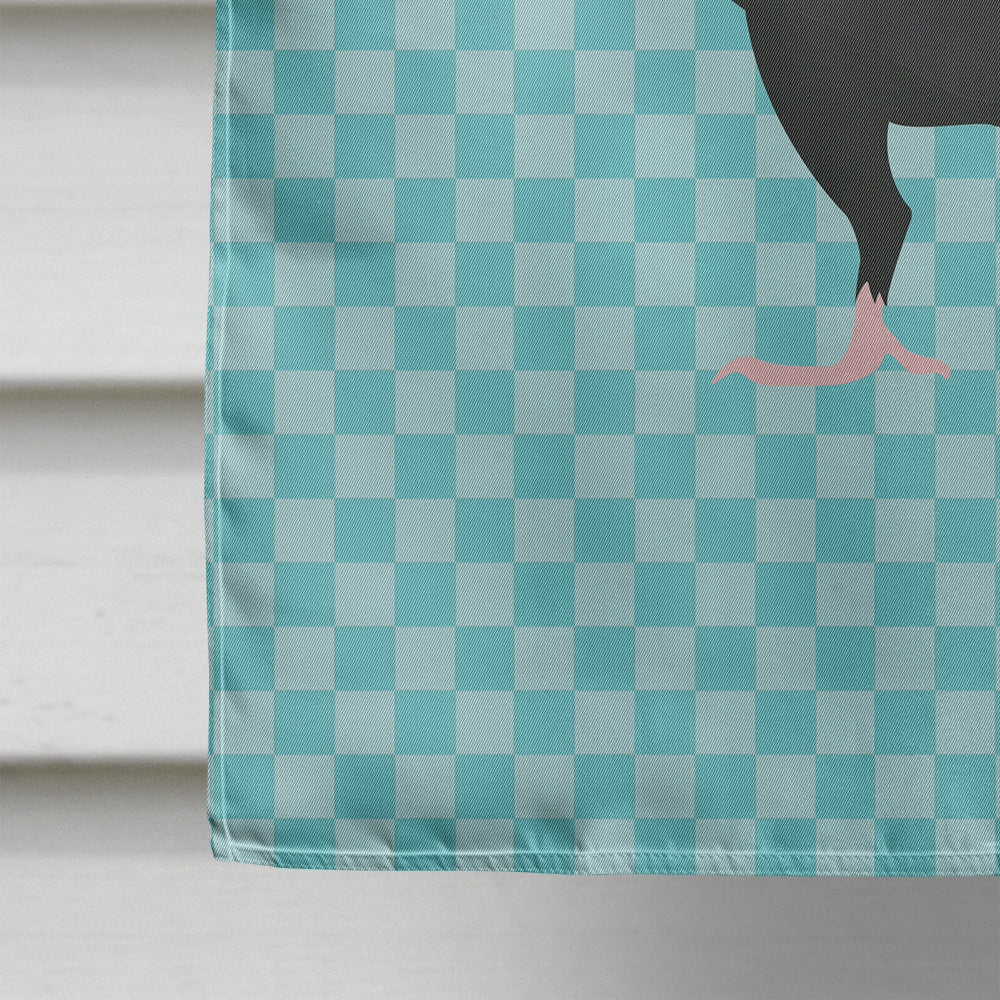 English Carrier Pigeon Blue Check Flag Canvas House Size BB8119CHF  the-store.com.