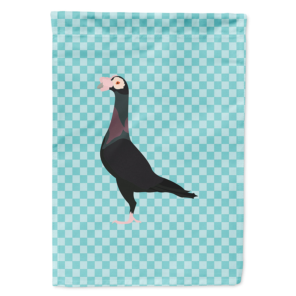 English Carrier Pigeon Blue Check Flag Canvas House Size BB8119CHF