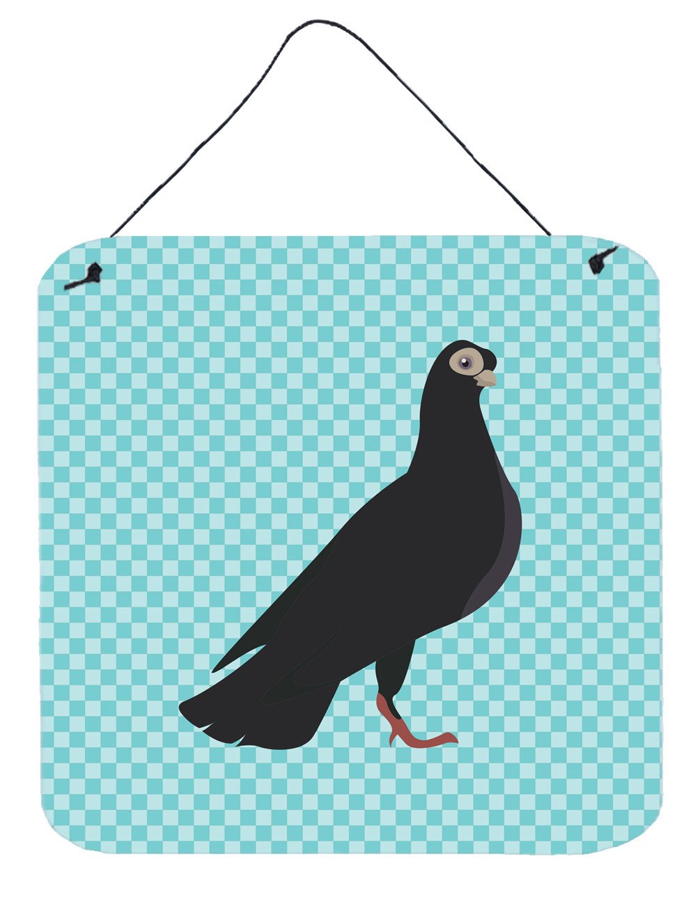 Budapest Highflyer Pigeon Blue Check Wall or Door Hanging Prints BB8121DS66 by Caroline&#39;s Treasures
