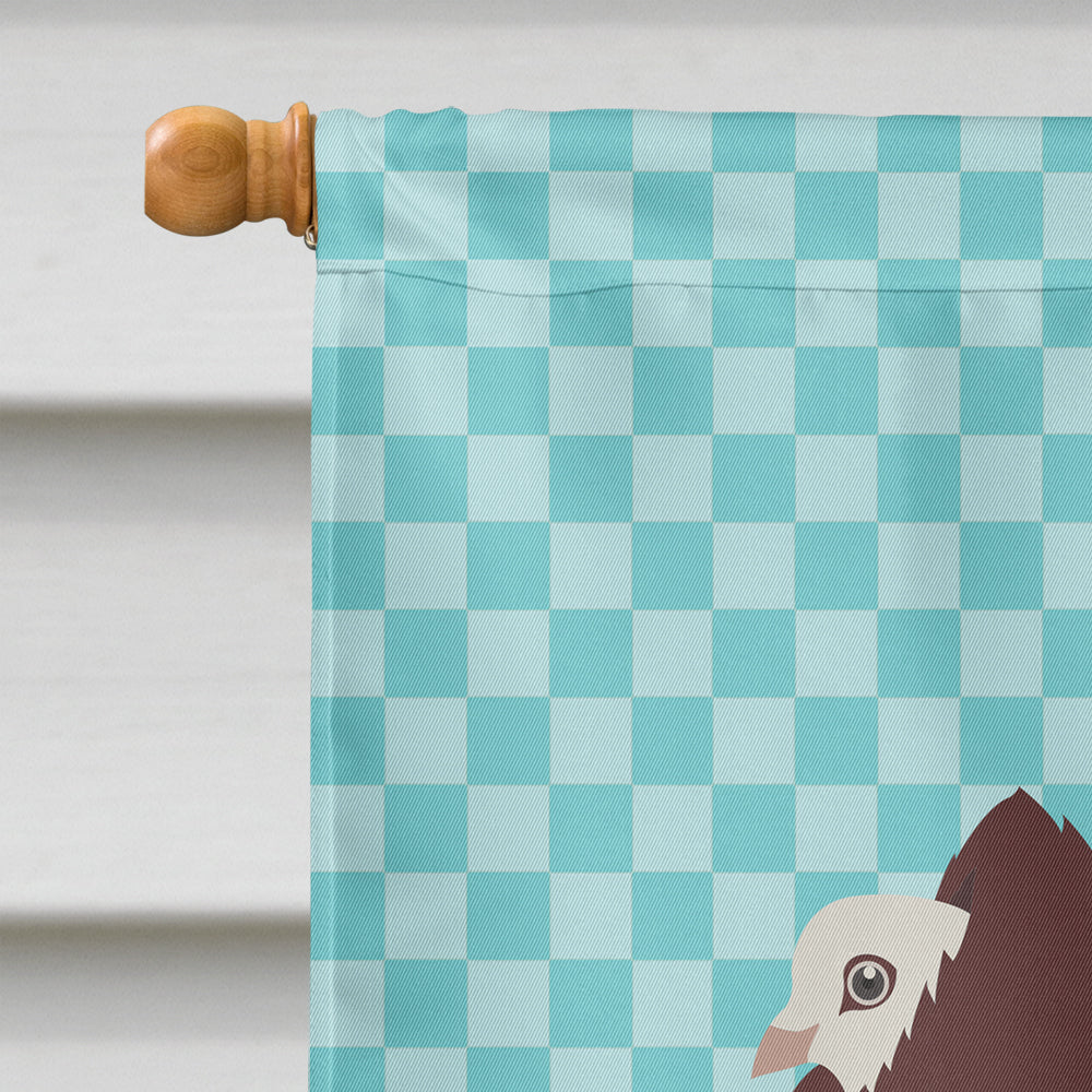 Capuchin Red Pigeon Blue Check Flag Canvas House Size BB8122CHF  the-store.com.