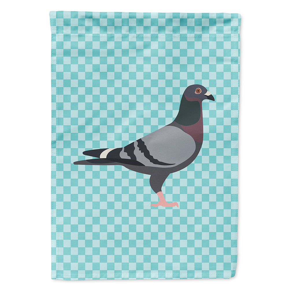 Racing Pigeon Blue Check Flag Canvas House Size BB8125CHF