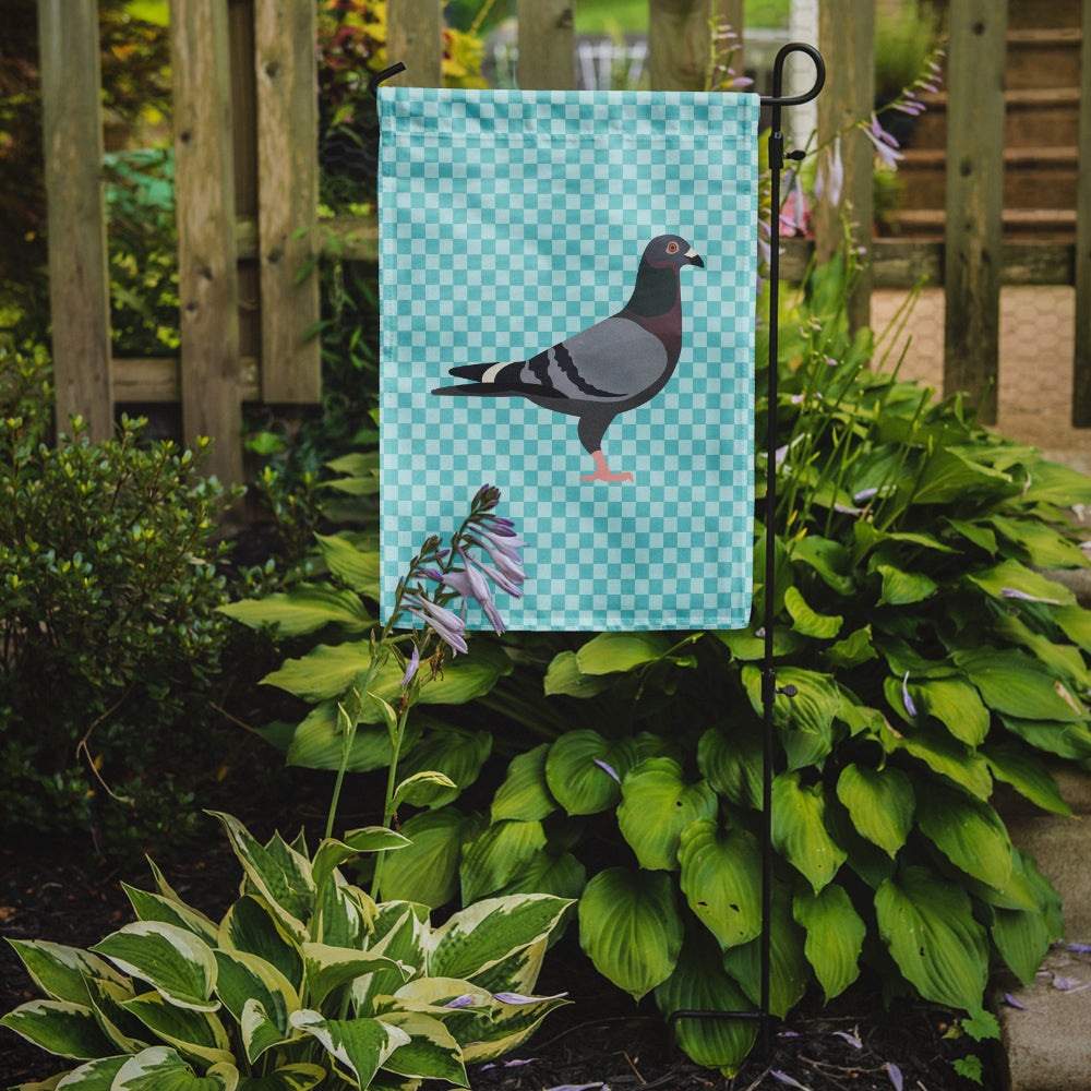 Racing Pigeon Blue Check Flag Garden Size  the-store.com.