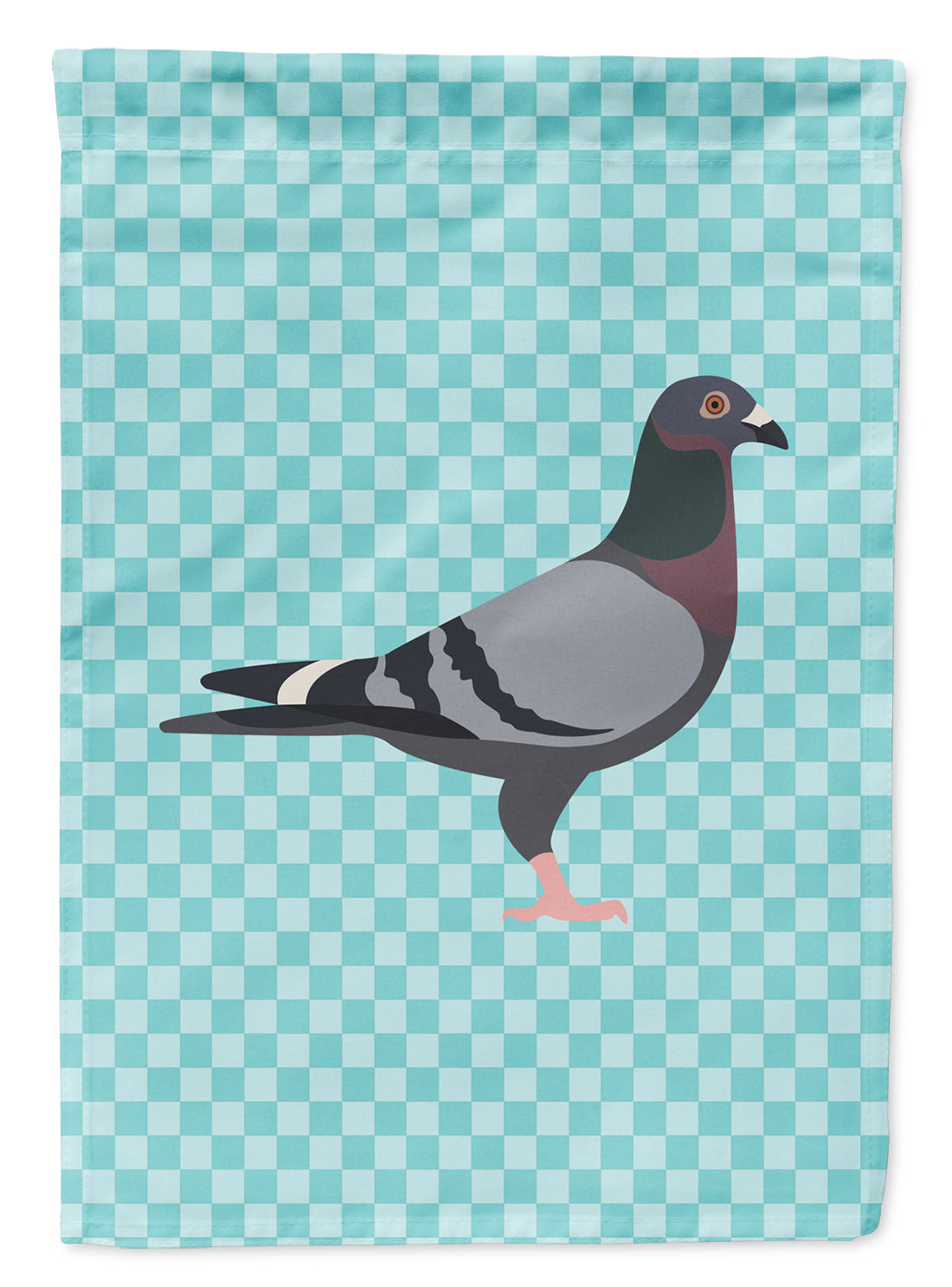 Racing Pigeon Blue Check Flag Garden Size  the-store.com.