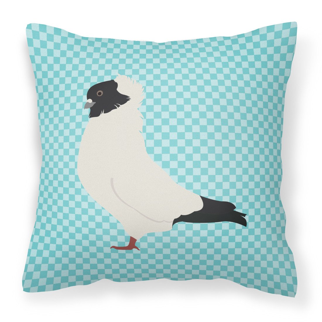 Nun Pigeon Blue Check Fabric Decorative Pillow BB8126PW1818 by Caroline&#39;s Treasures