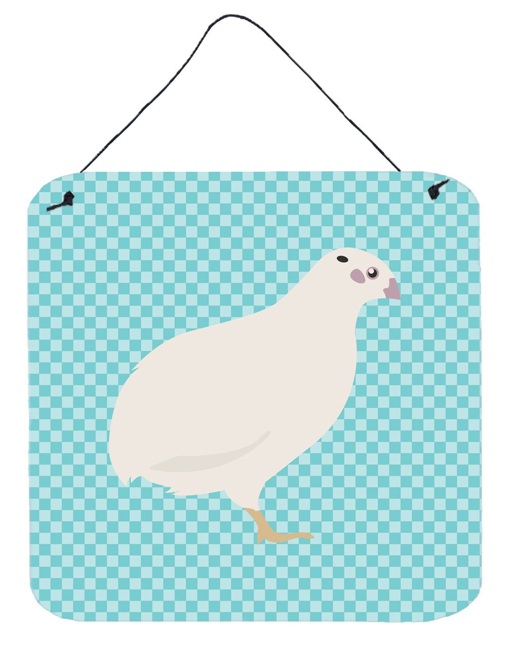 Texas Quail Blue Check Wall or Door Hanging Prints BB8131DS66 by Caroline&#39;s Treasures