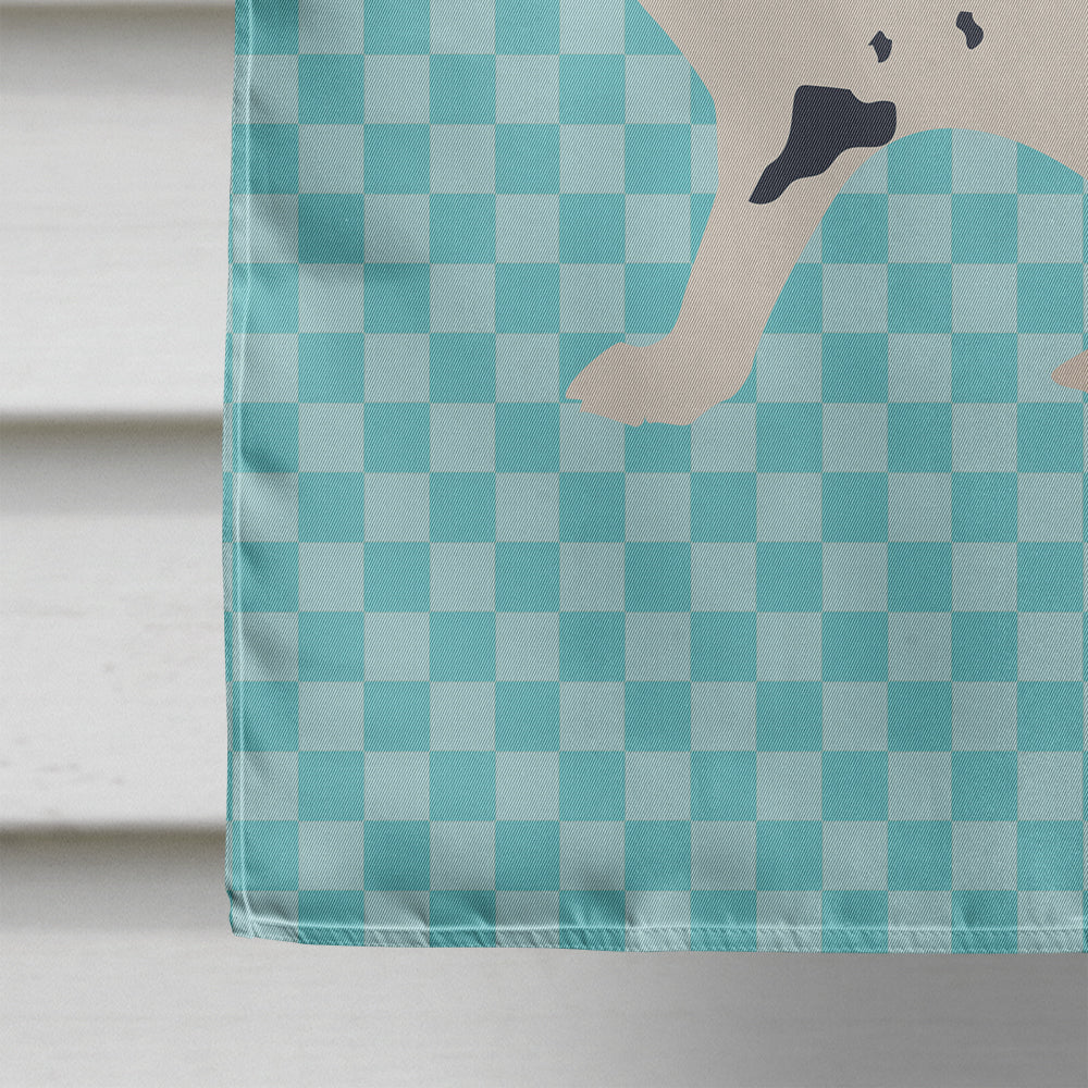 English Spot Rabbit Blue Check Flag Canvas House Size BB8135CHF  the-store.com.