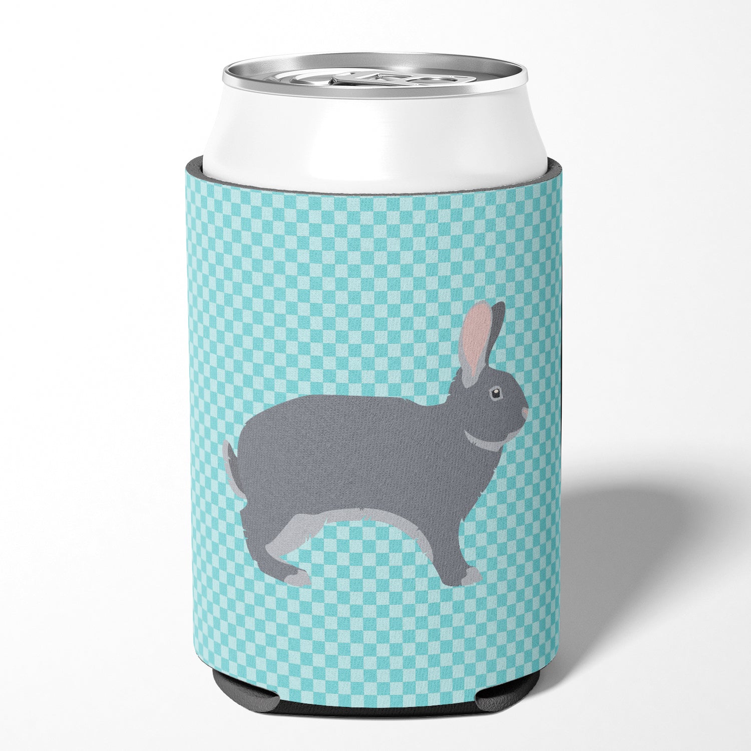 Giant Chinchilla Rabbit Blue Check Can or Bottle Hugger BB8140CC  the-store.com.