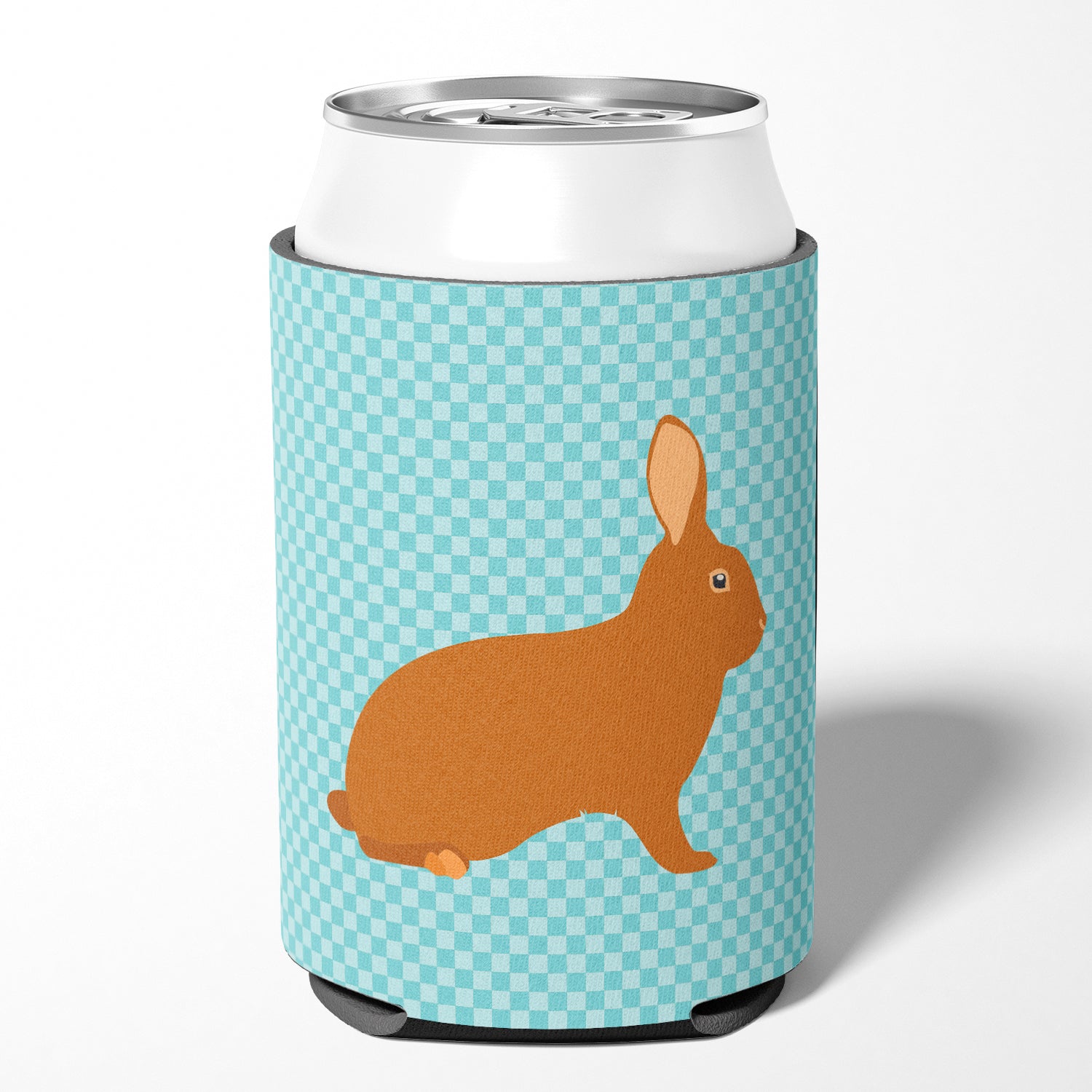 Rex Rabbit Blue Check Can or Bottle Hugger BB8143CC