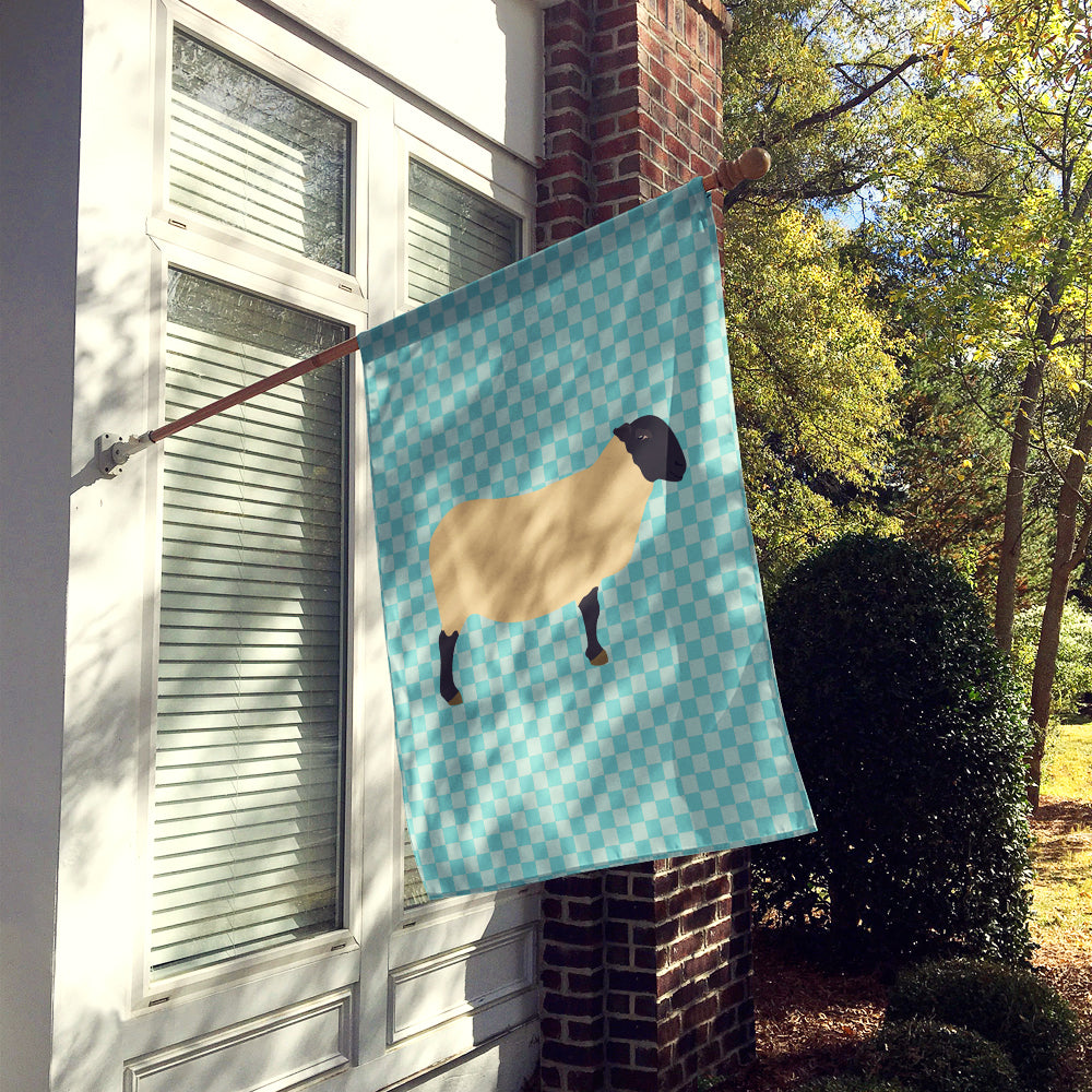 Suffolk Sheep Blue Check Flag Canvas House Size BB8146CHF  the-store.com.