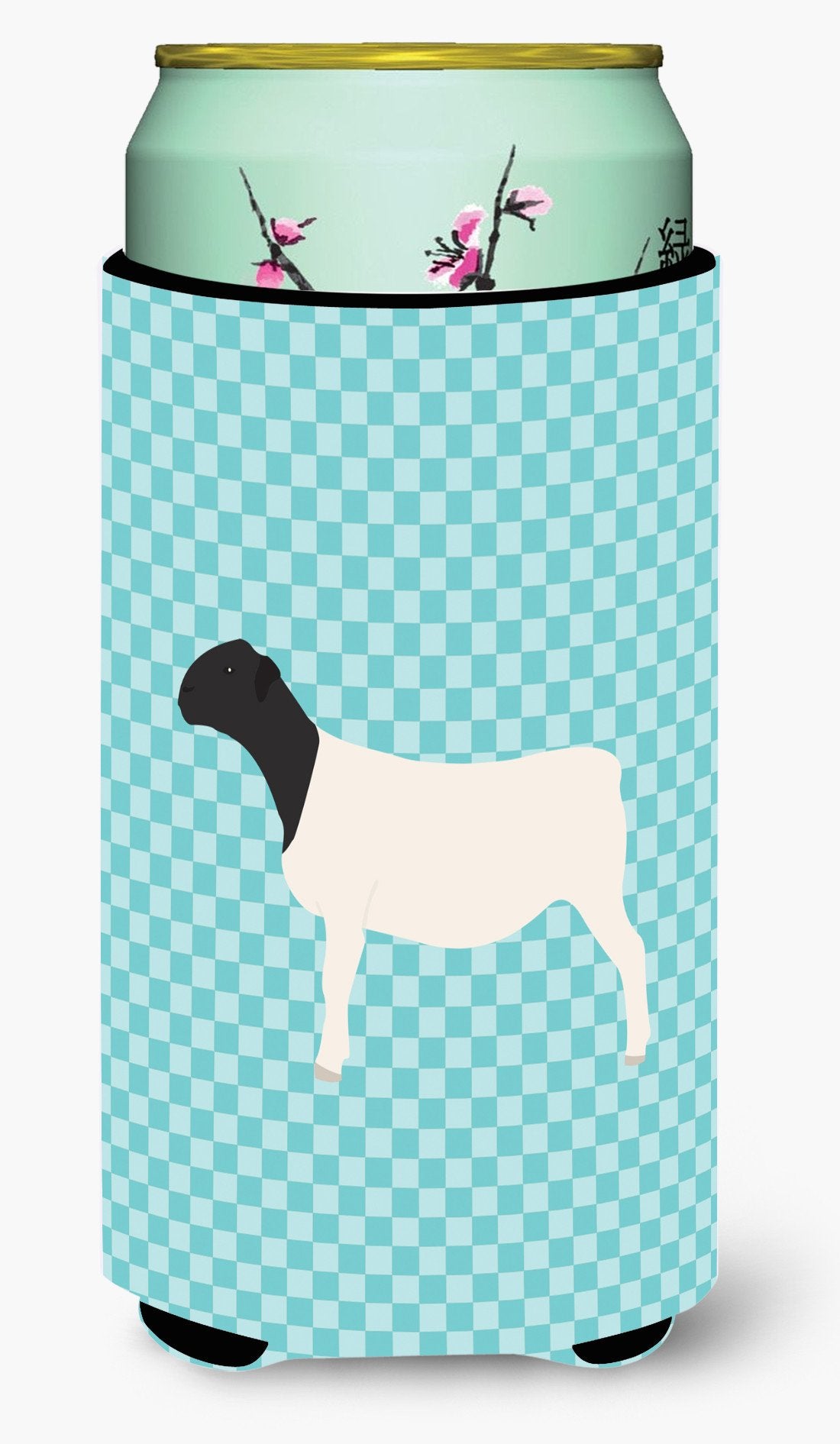 Dorper Sheep Blue Check Tall Boy Beverage Insulator Hugger BB8152TBC by Caroline&#39;s Treasures
