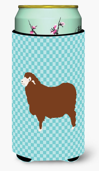 Merino Sheep Blue Check Tall Boy Beverage Insulator Hugger BB8155TBC by Caroline's Treasures