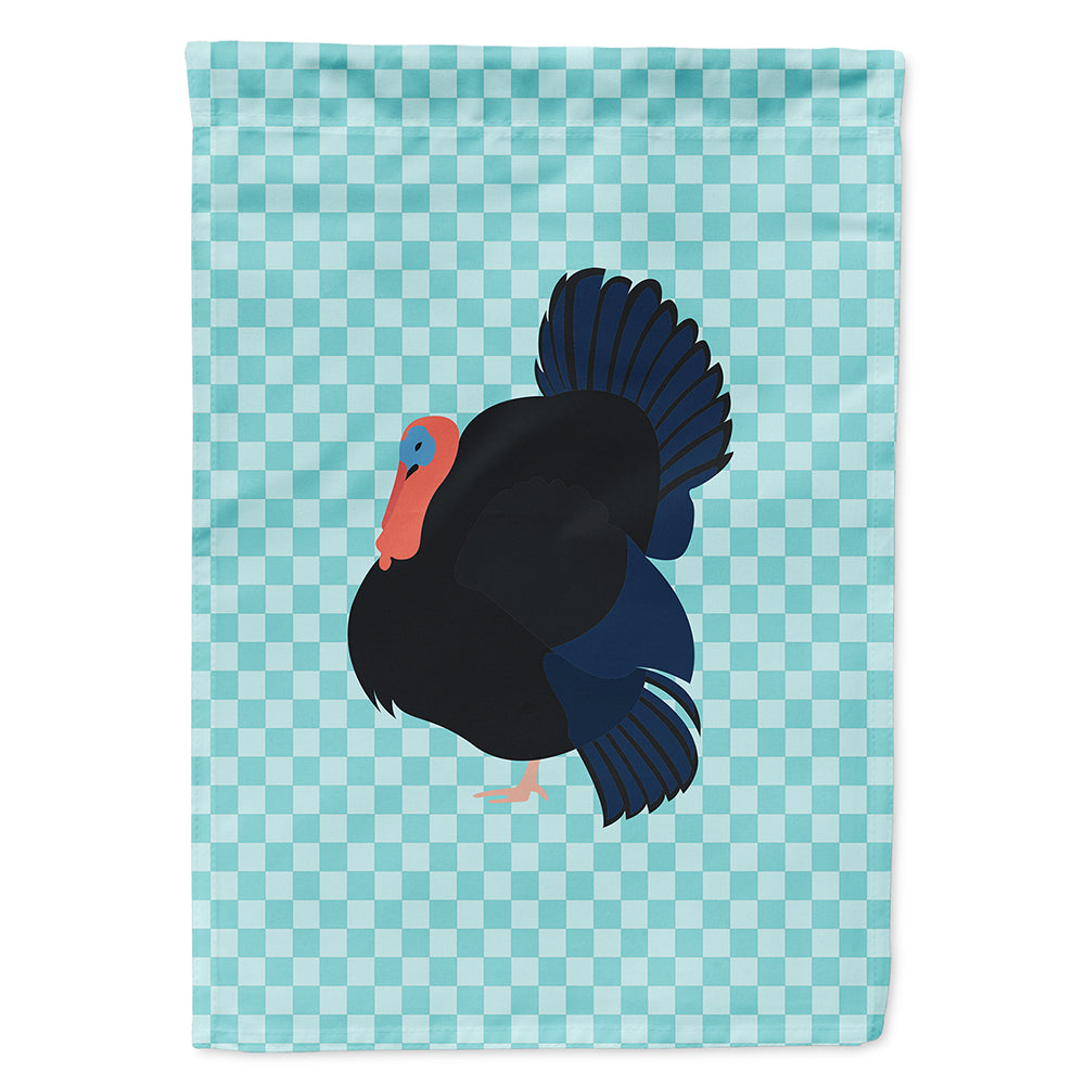 Norfolk Black Turkey Blue Check Flag Canvas House Size BB8159CHF