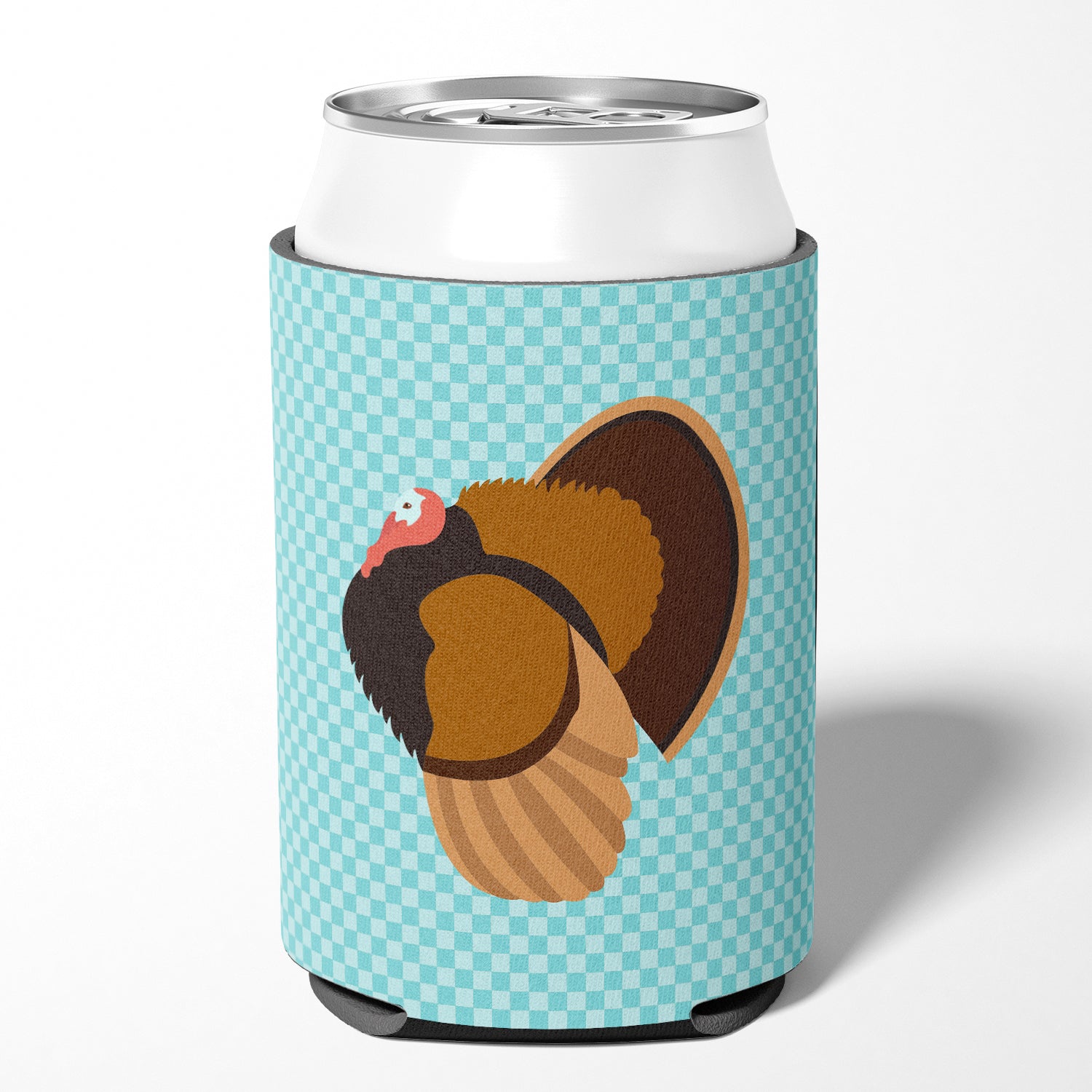 Bronze Turkey Blue Check Can or Bottle Hugger BB8160CC  the-store.com.