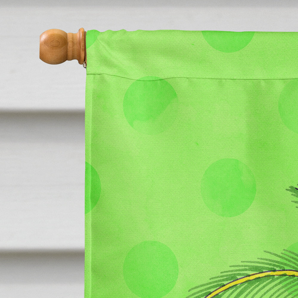 Palm Tree Green Polkadot Flag Canvas House Size BB8165CHF