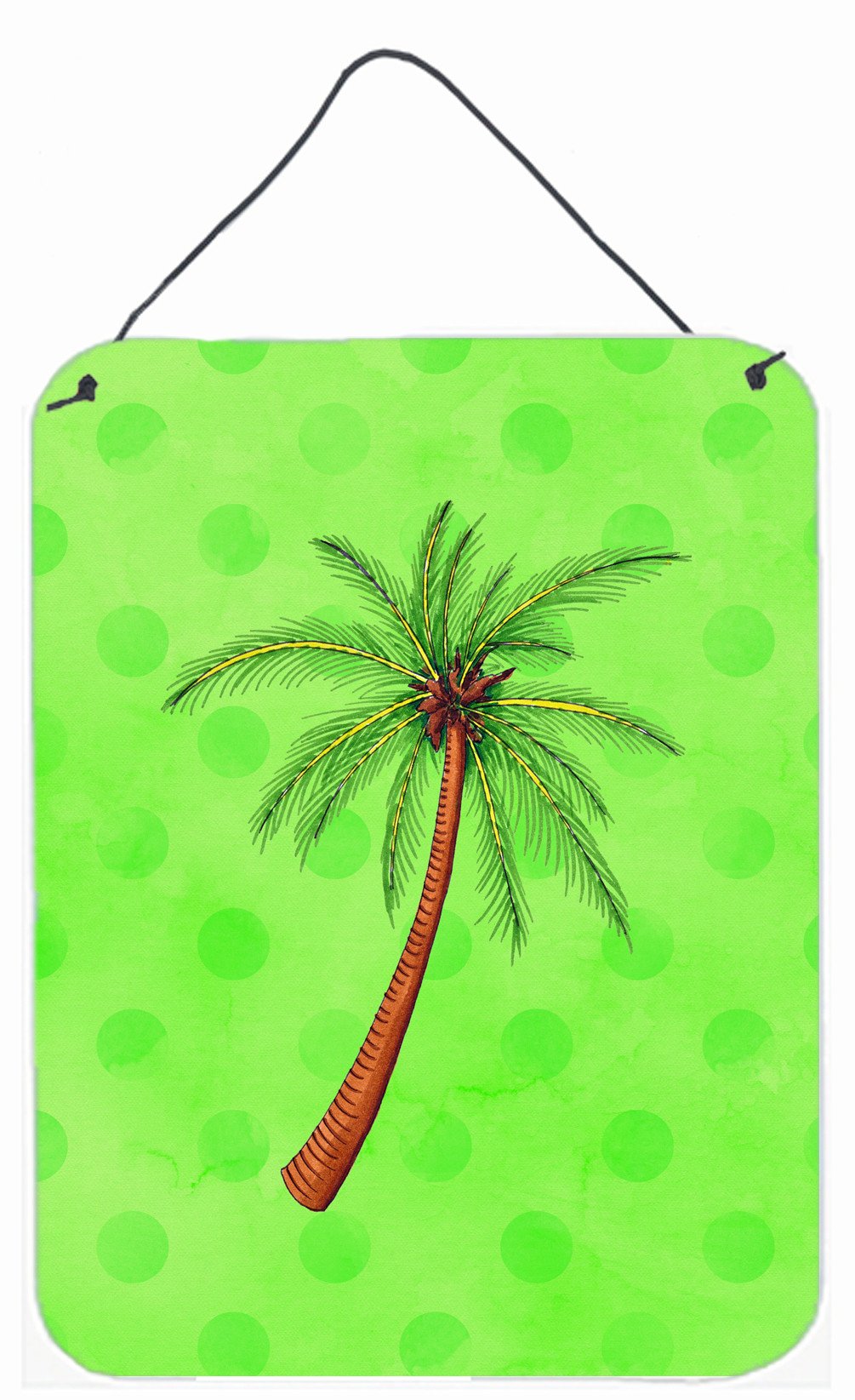 Palm Tree Green Polkadot Wall or Door Hanging Prints BB8165DS1216 by Caroline&#39;s Treasures