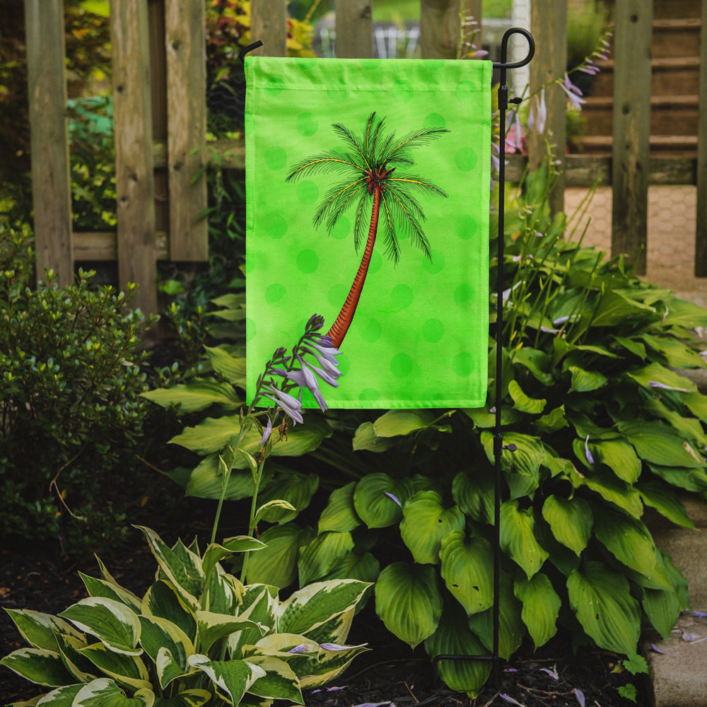 Palm Tree Green Polkadot Flag Garden Size BB8165GF