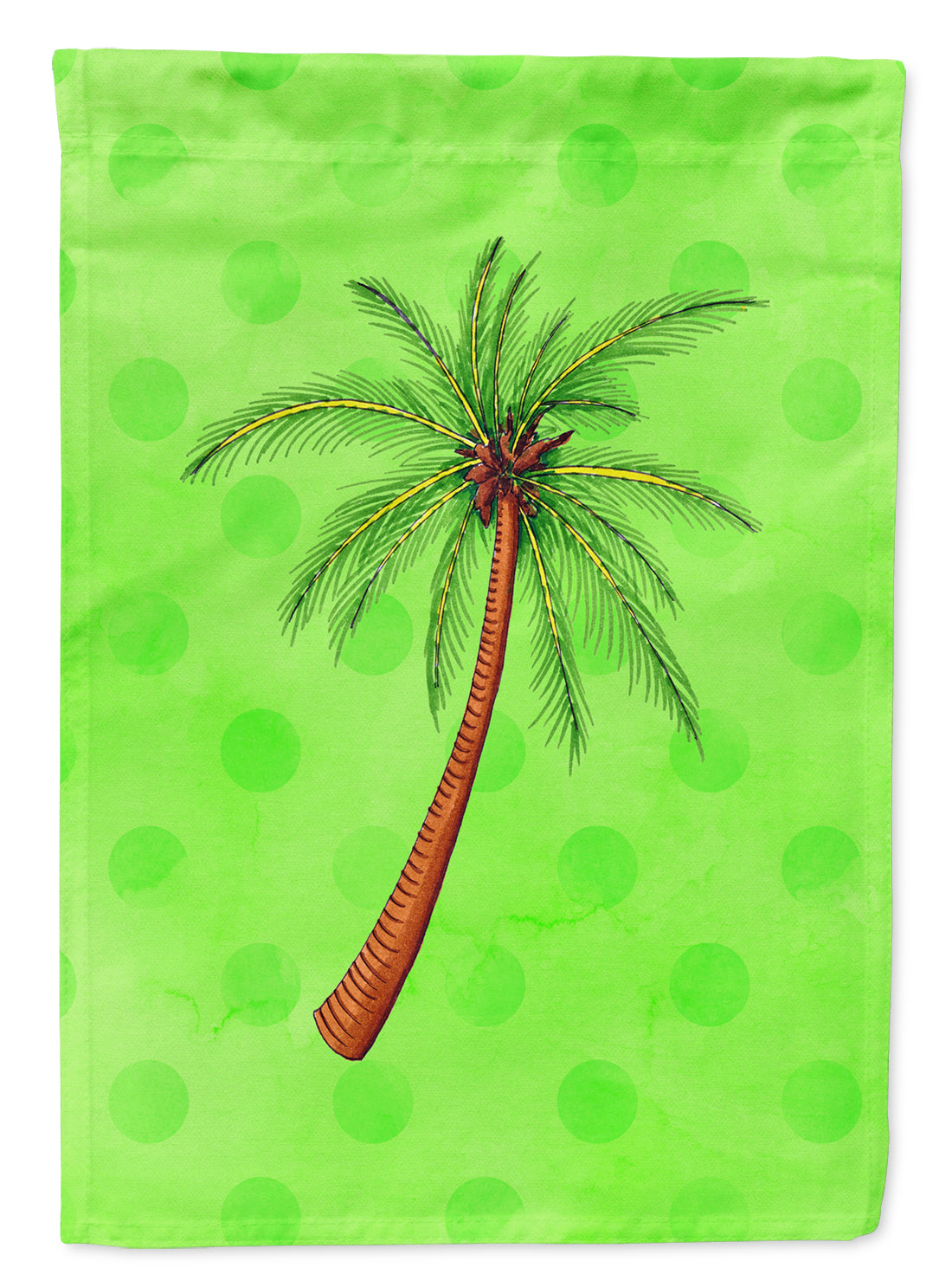 Palm Tree Green Polkadot Flag Garden Size BB8165GF