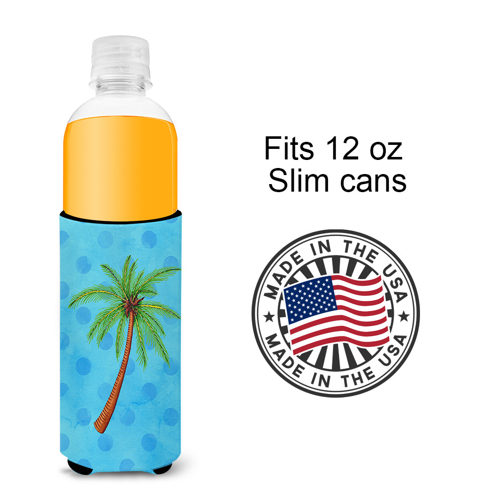 Palm Tree Blue Polkadot  Ultra Hugger for slim cans BB8166MUK  the-store.com.