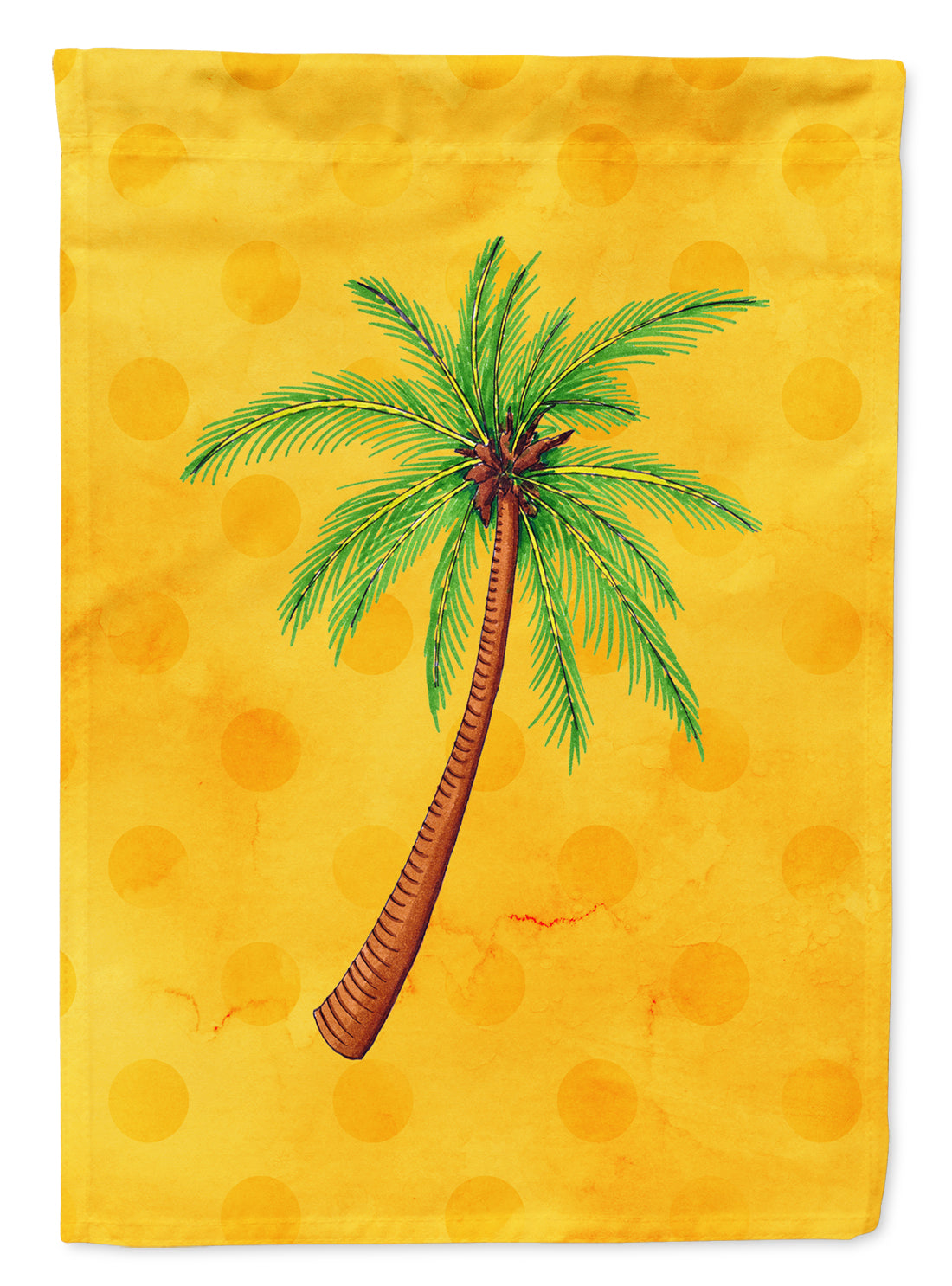 Palm Tree Yellow Polkadot Flag Garden Size BB8167GF  the-store.com.