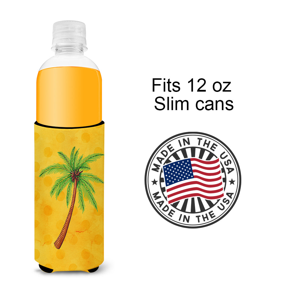 Palm Tree Yellow Polkadot  Ultra Hugger for slim cans BB8167MUK  the-store.com.
