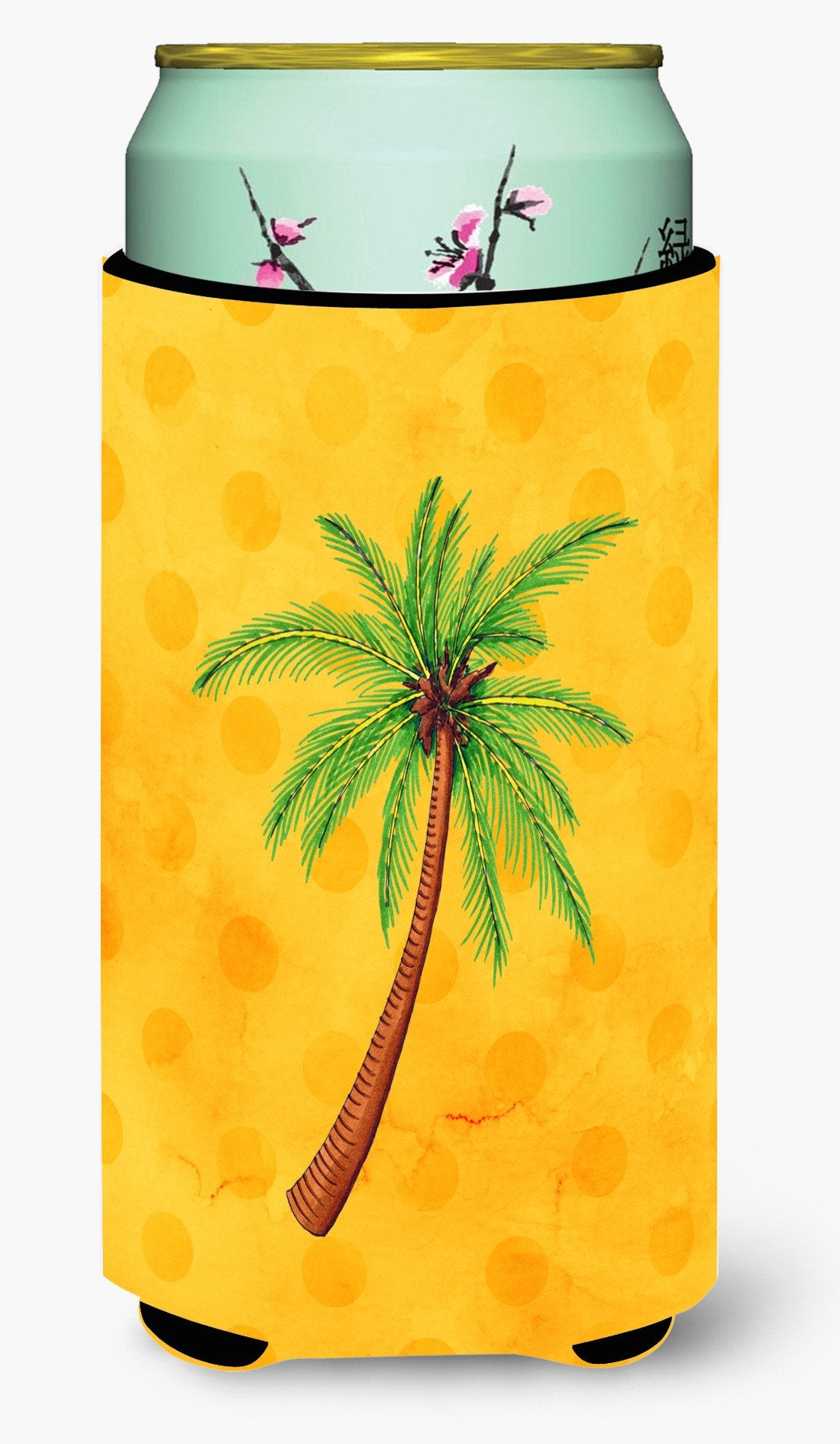 Palm Tree Yellow Polkadot Tall Boy Beverage Insulator Hugger BB8167TBC by Caroline&#39;s Treasures