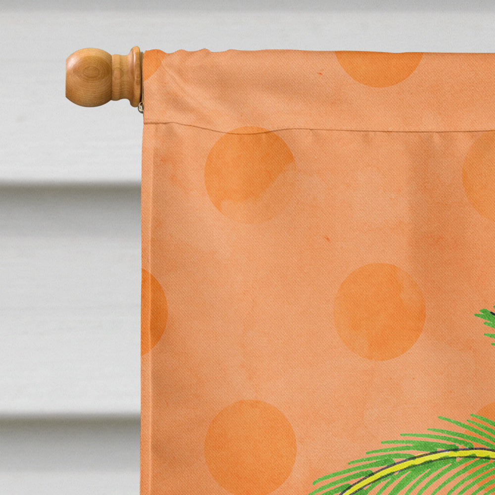 Palm Tree Orange Polkadot Flag Canvas House Size BB8168CHF