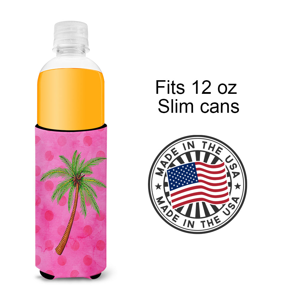 Palm Tree Pink Polkadot  Ultra Hugger for slim cans BB8169MUK  the-store.com.
