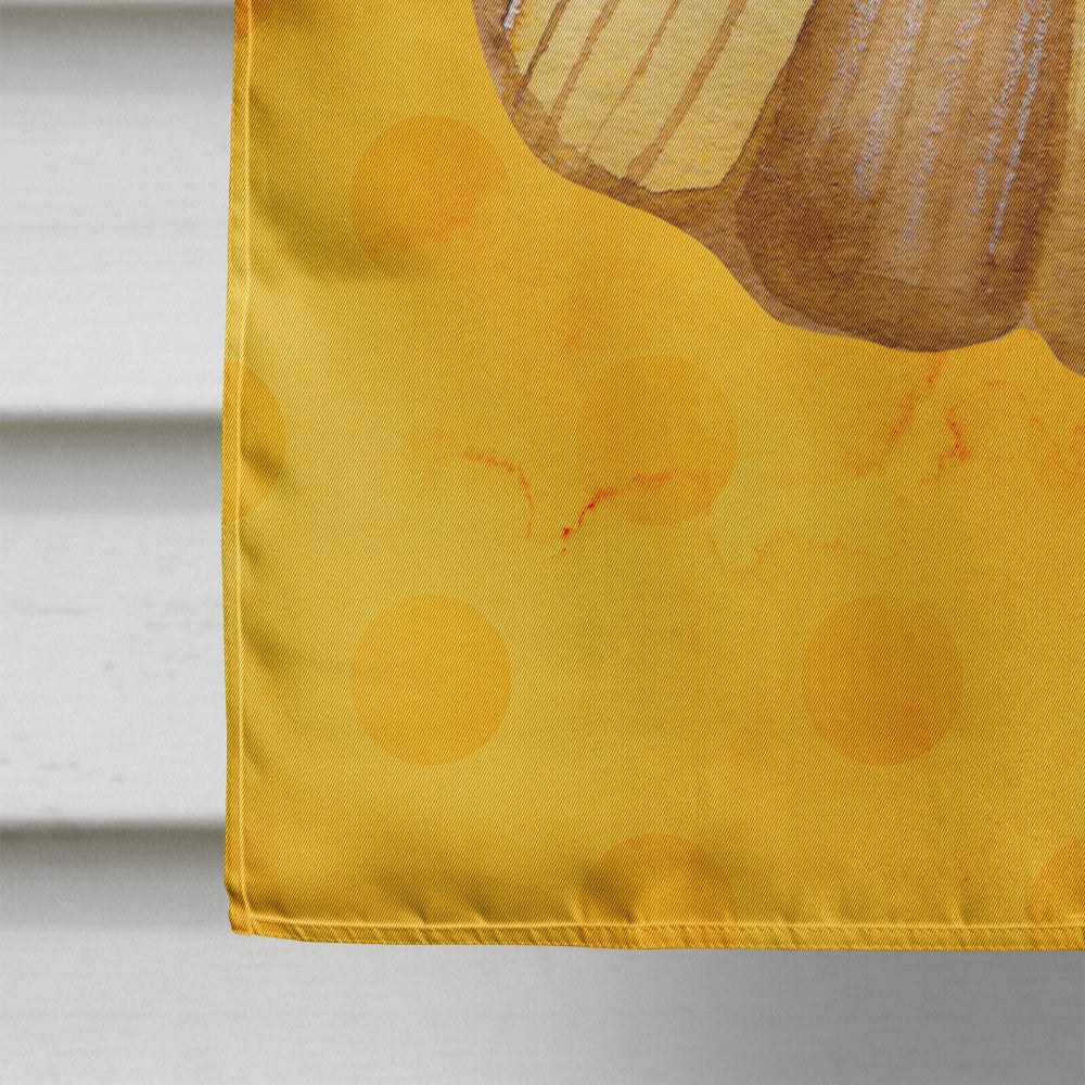 Sea Shell Yellow Polkadot Flag Canvas House Size BB8172CHF