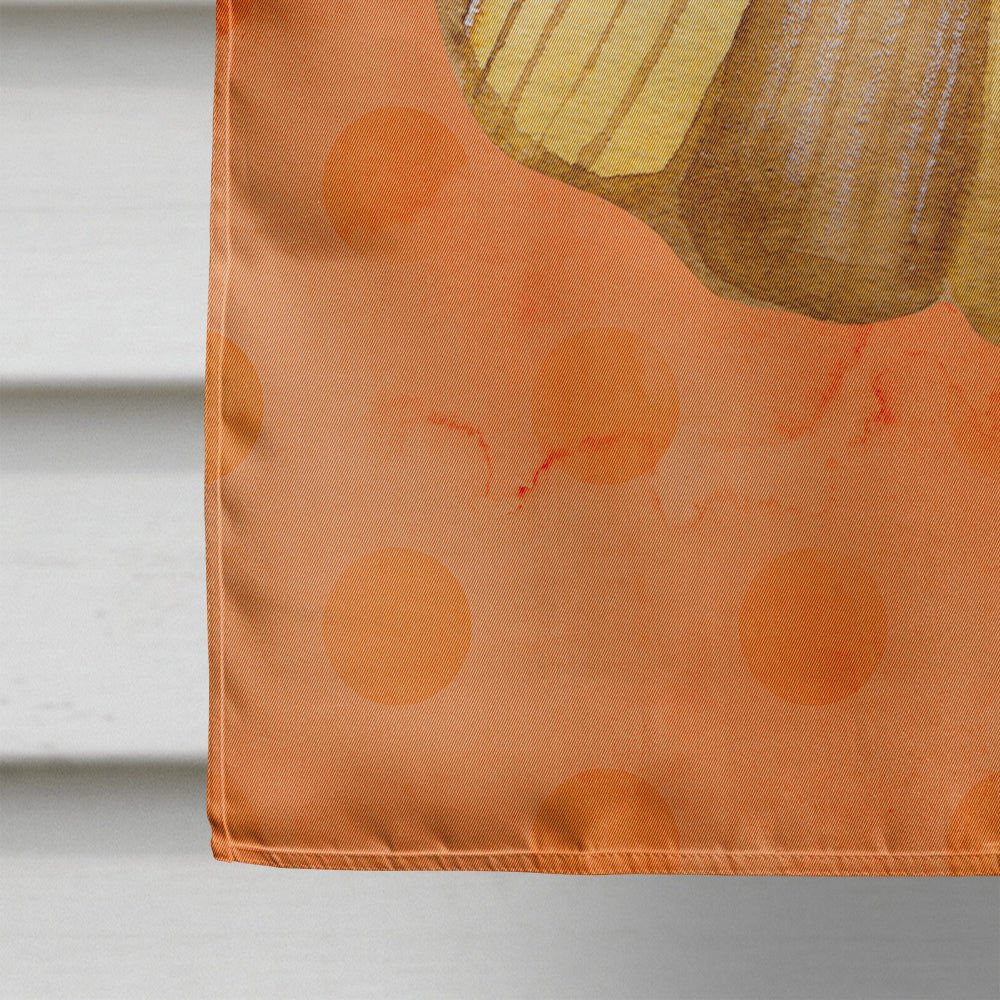 Sea Shell Orange Polkadot Flag Canvas House Size BB8173CHF