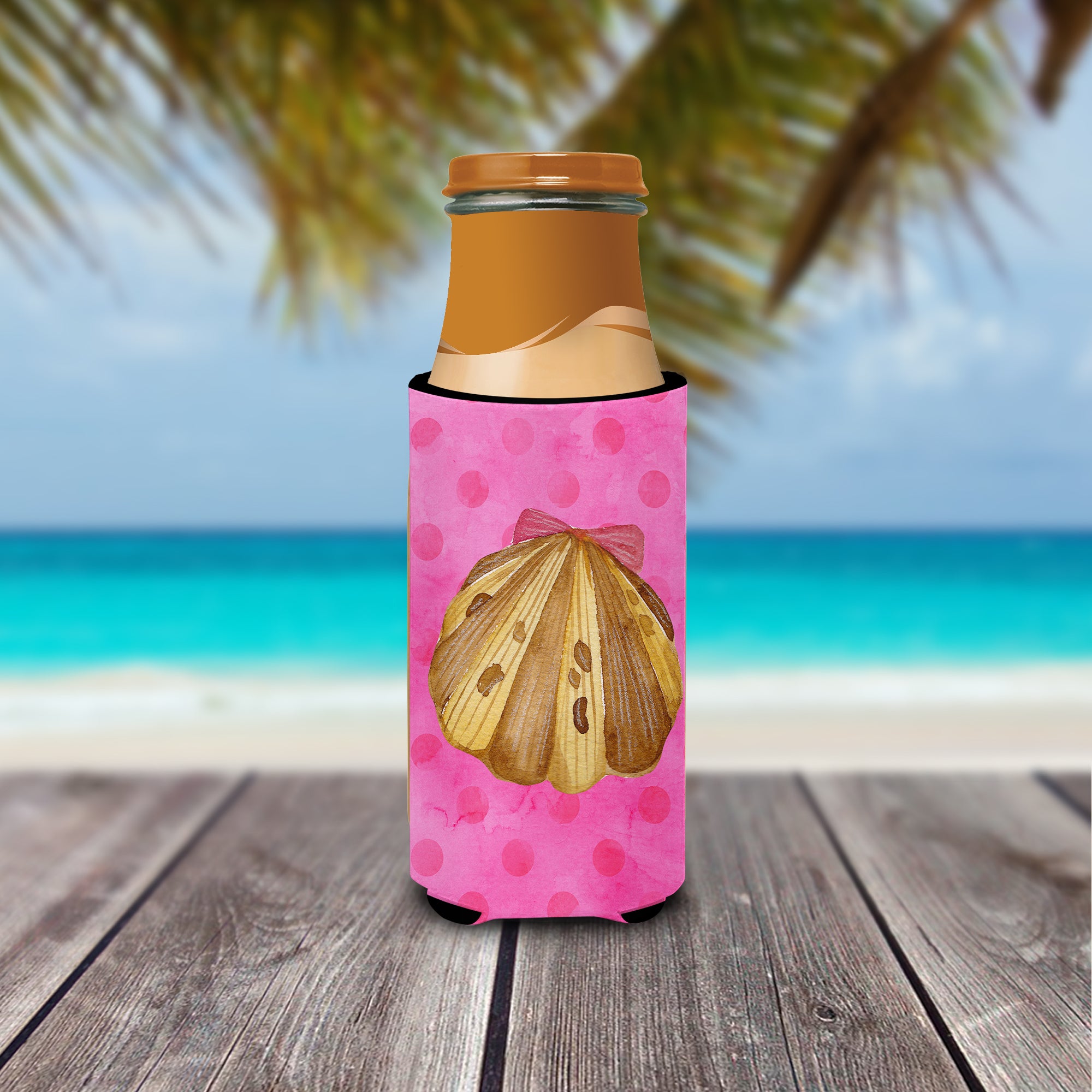 Sea Shell Pink Polkadot  Ultra Hugger for slim cans BB8174MUK