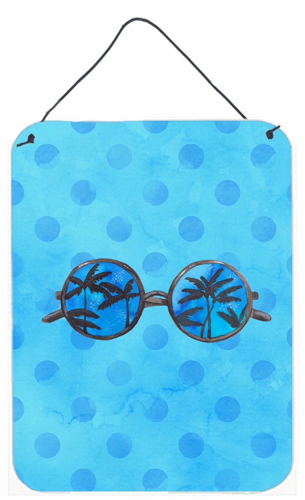 Sunglasses Blue Polkadot Wall or Door Hanging Prints BB8176DS1216 by Caroline's Treasures