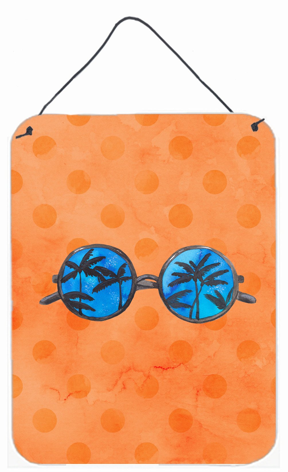 Sunglasses Orange Polkadot Wall or Door Hanging Prints BB8178DS1216 by Caroline&#39;s Treasures