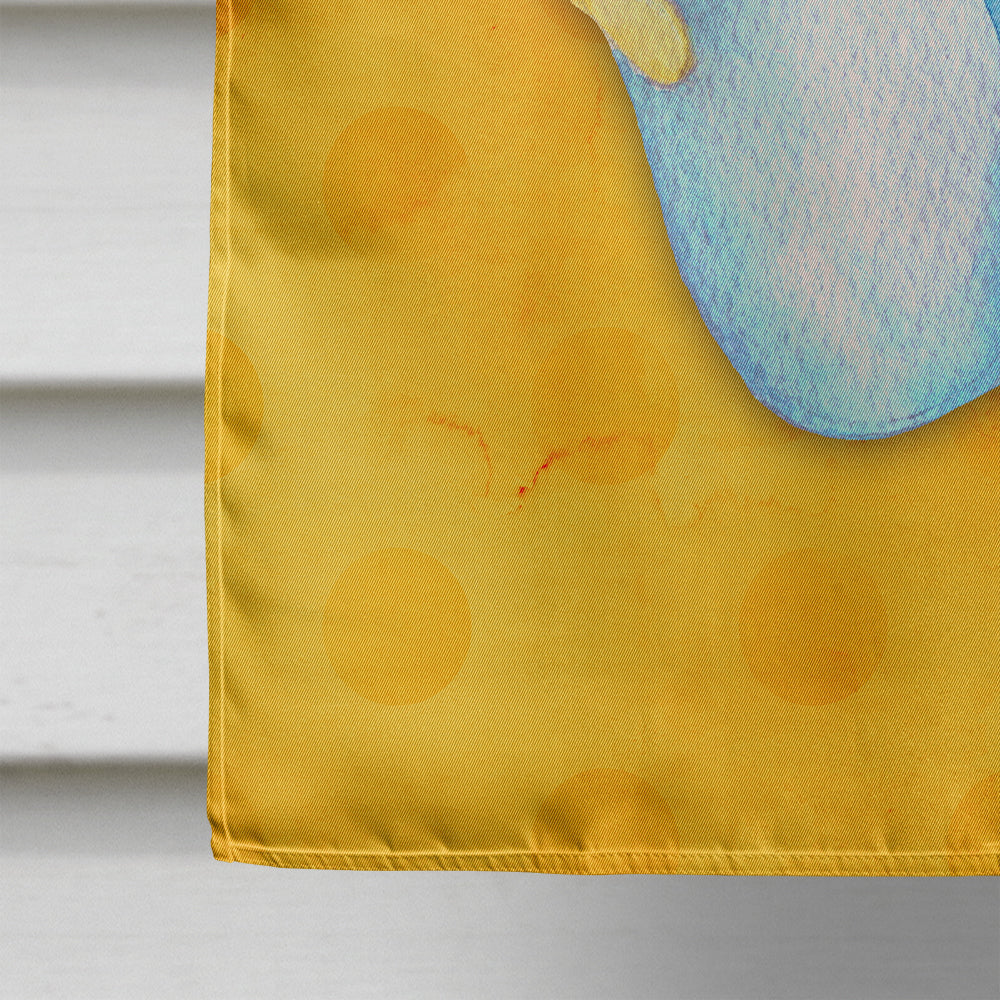 Flip Flops Yellow Polkadot Flag Canvas House Size BB8182CHF