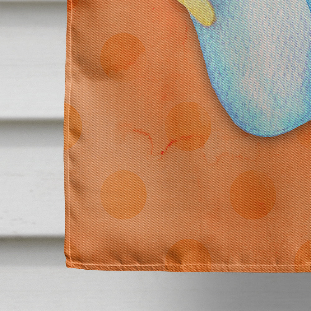 Flip Flops Orange Polkadot Flag Canvas House Size BB8183CHF