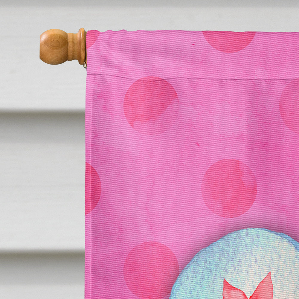 Flip Flops Pink Polkadot Flag Canvas House Size BB8184CHF