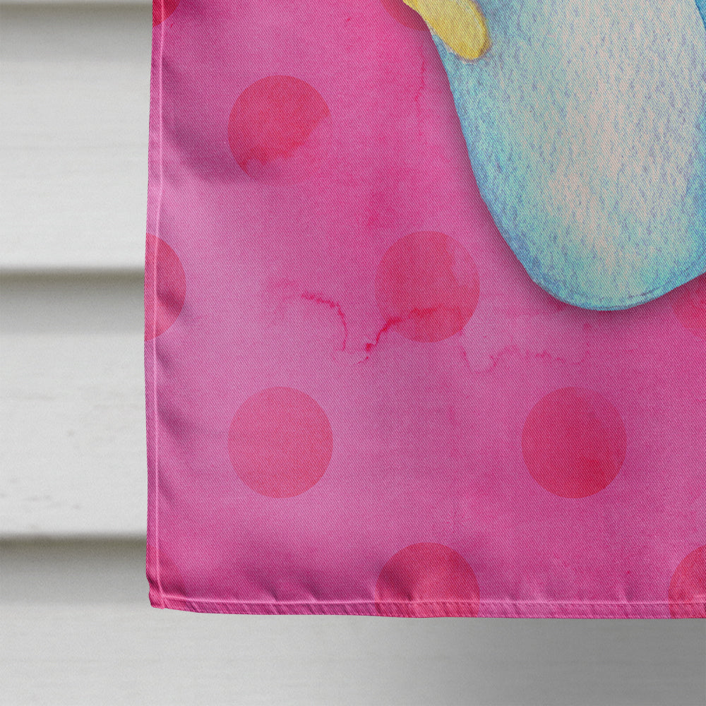 Flip Flops Pink Polkadot Flag Canvas House Size BB8184CHF