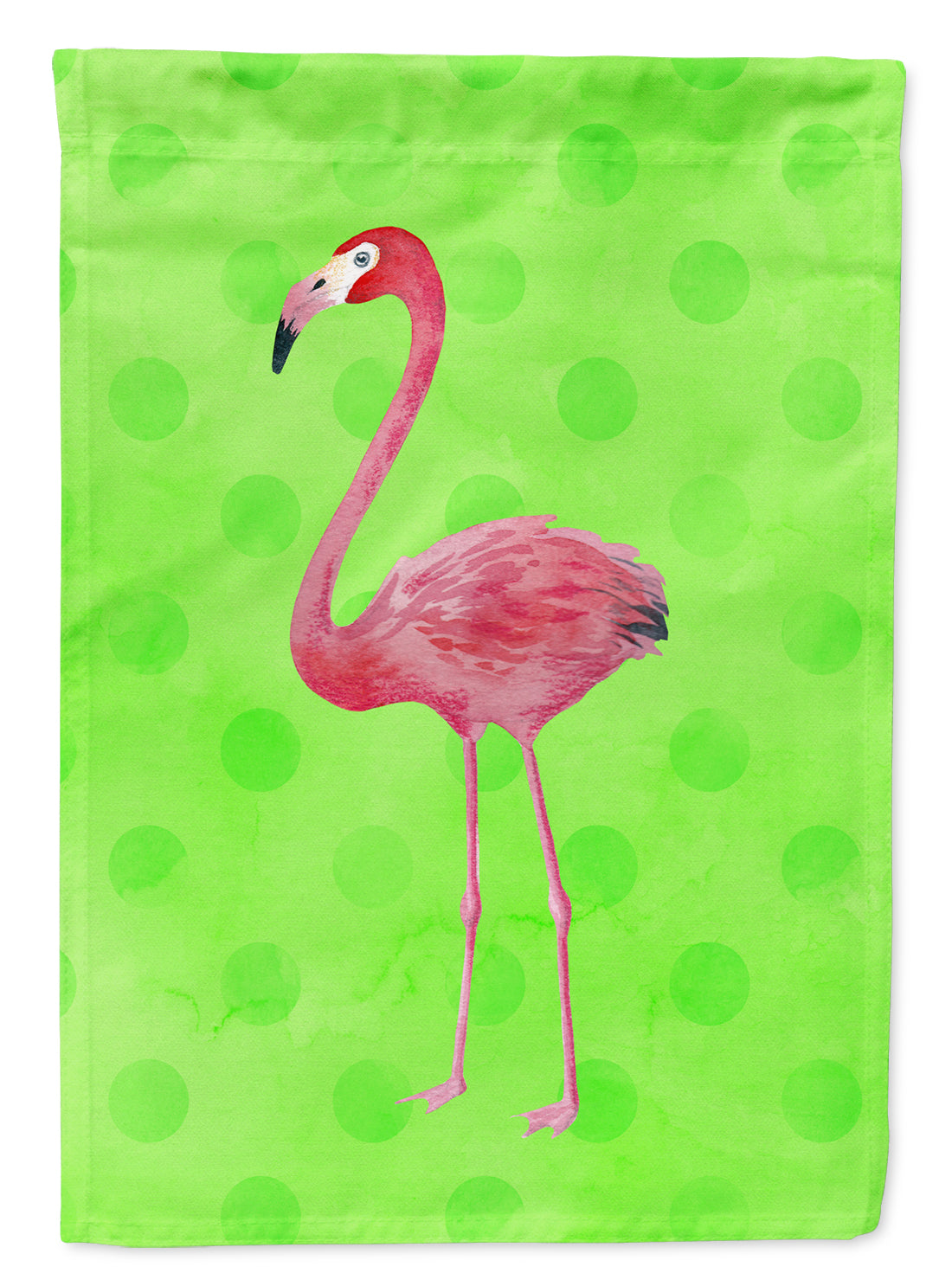 Flamingo Green Polkadot Flag Garden Size BB8185GF  the-store.com.