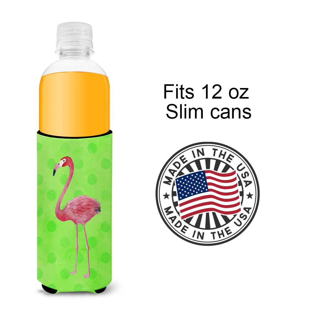 Flamingo Green Polkadot  Ultra Hugger for slim cans BB8185MUK