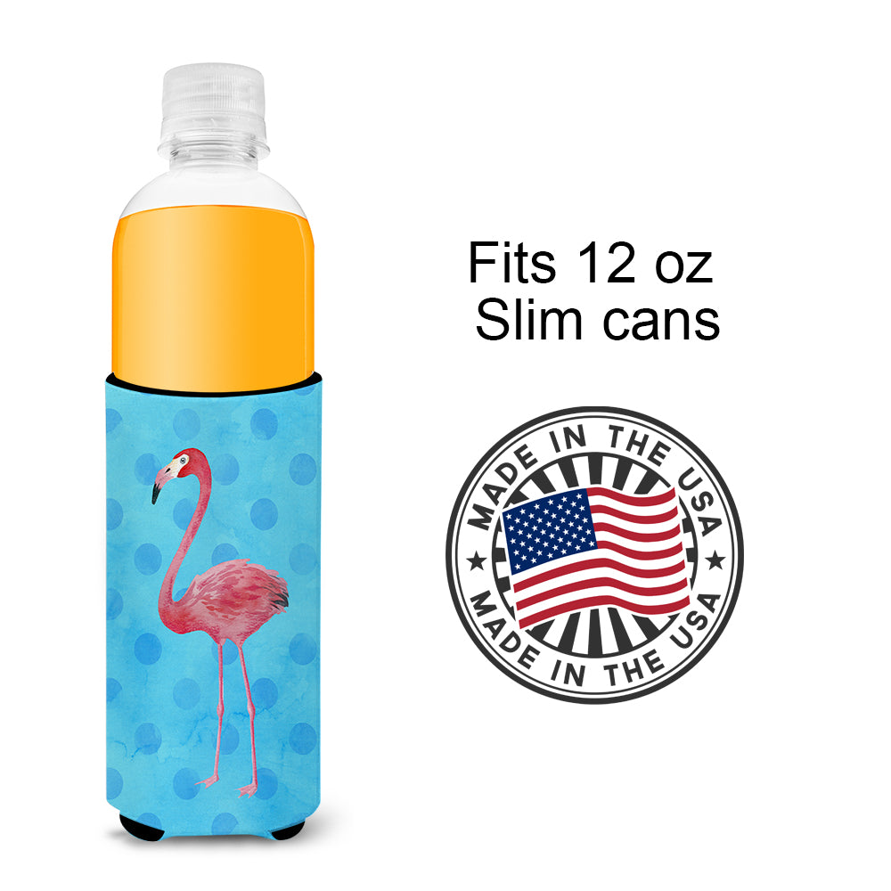 Flamingo Blue Polkadot  Ultra Hugger for slim cans BB8186MUK  the-store.com.