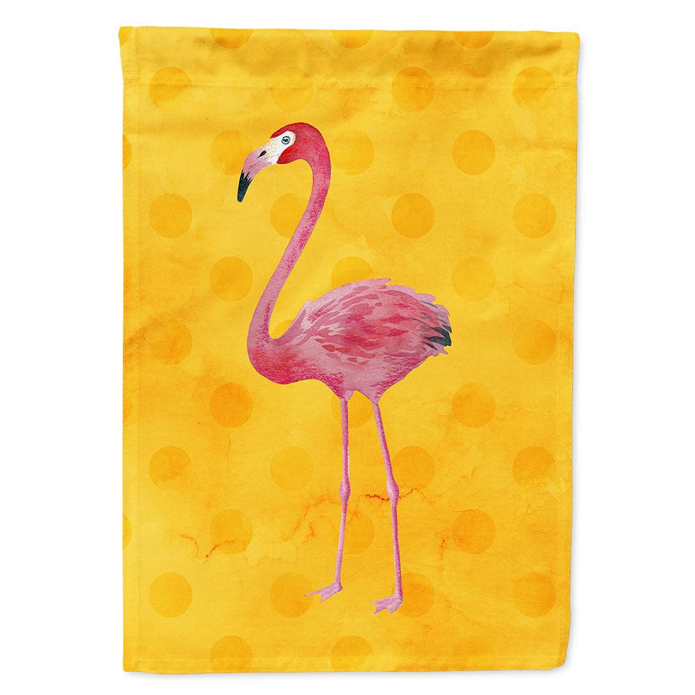 Flamingo Yellow Polkadot Flag Canvas House Size BB8187CHF  the-store.com.