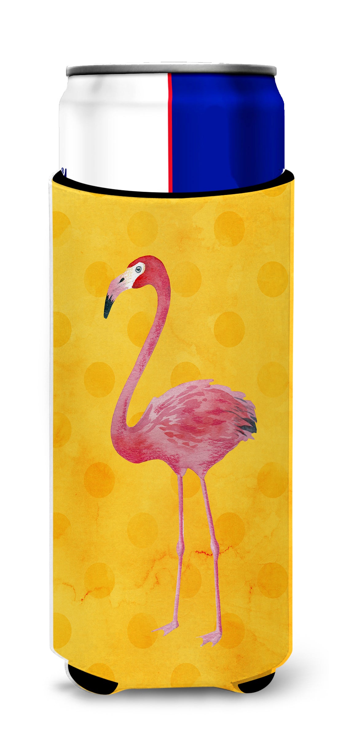 Flamingo Yellow Polkadot  Ultra Hugger for slim cans BB8187MUK