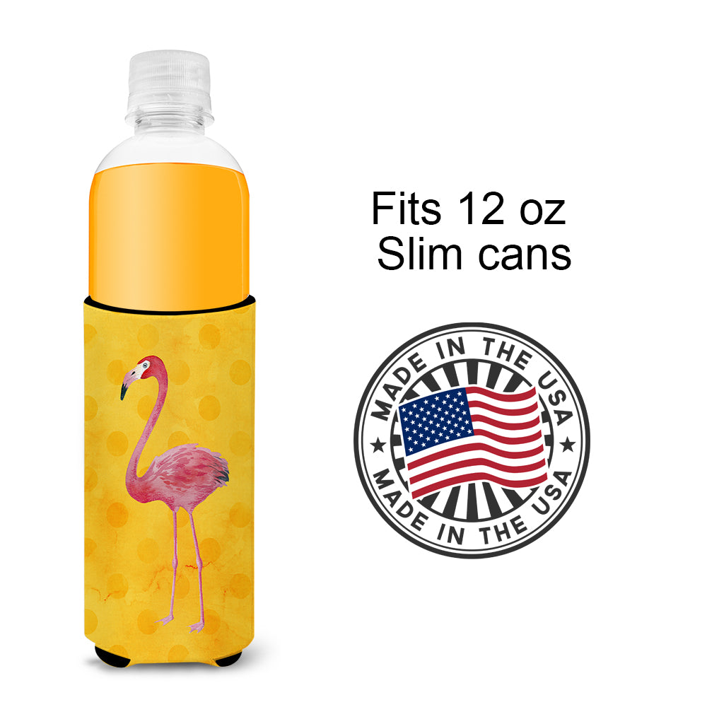 Flamingo Yellow Polkadot  Ultra Hugger for slim cans BB8187MUK