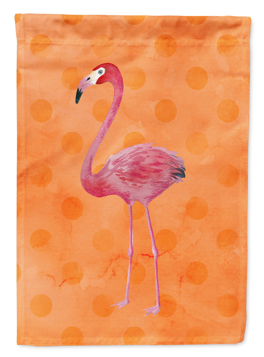 Flamingo Orange Polkadot Flag Garden Size BB8188GF  the-store.com.