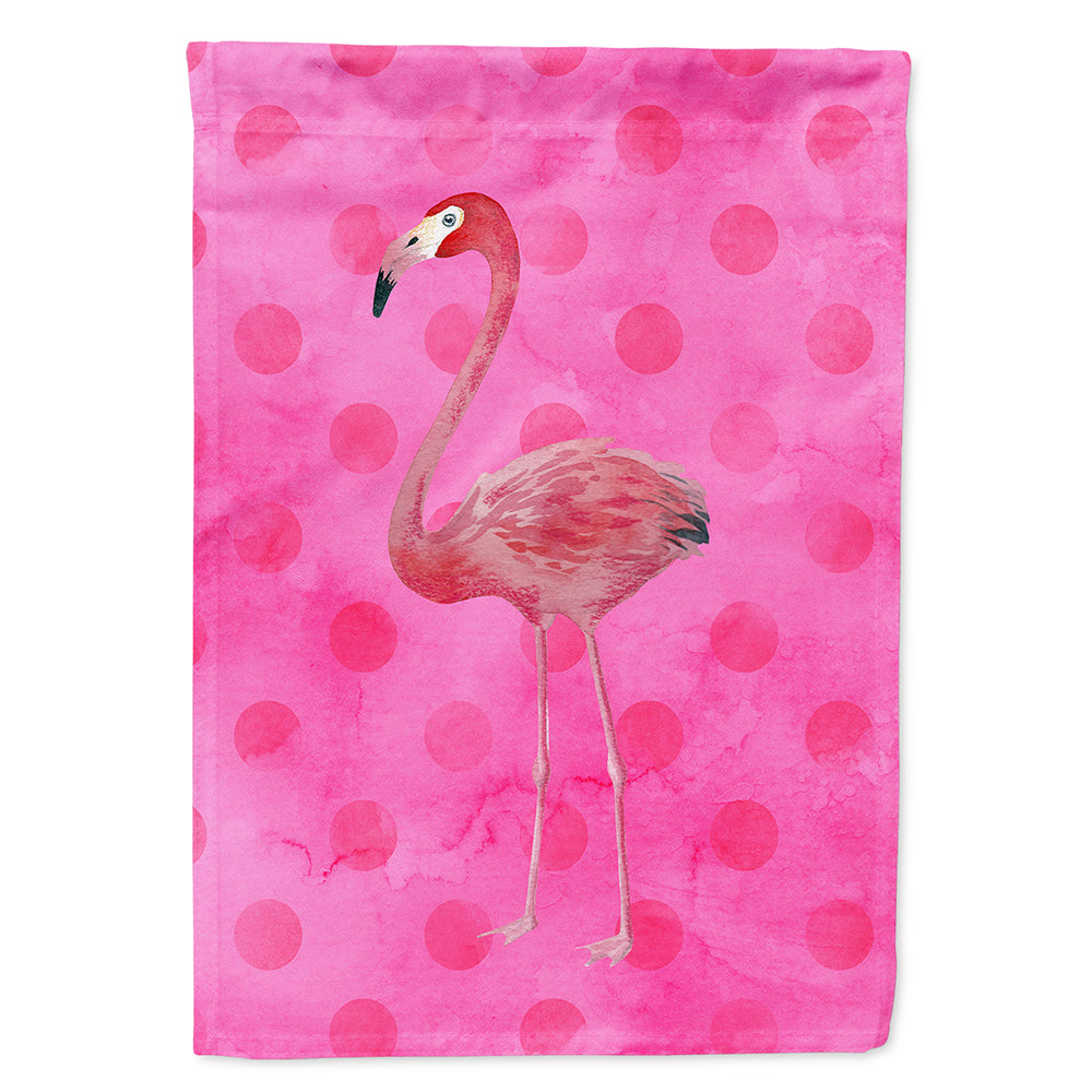 Flamingo Pink Polkadot Flag Canvas House Size BB8189CHF  the-store.com.