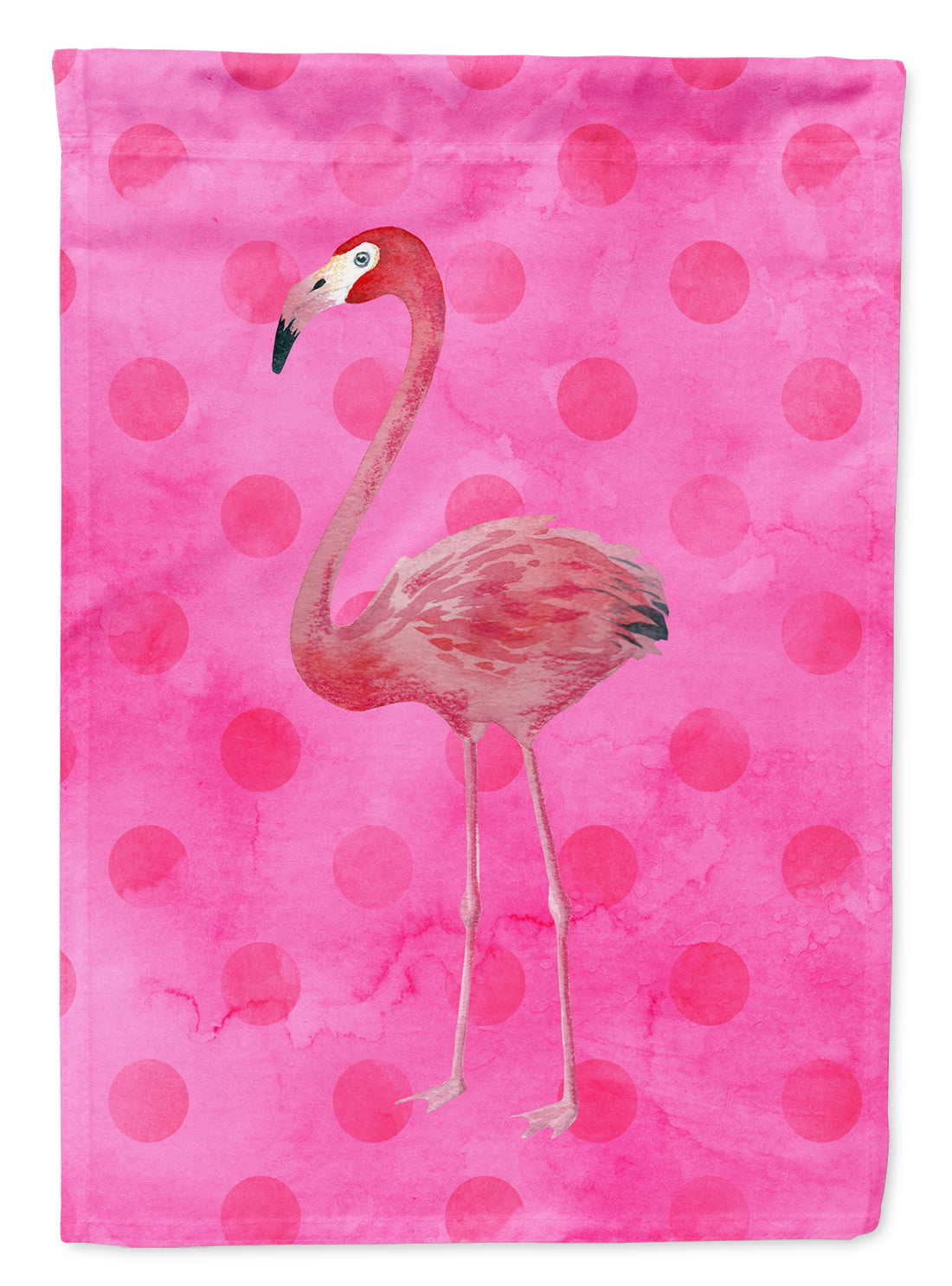 Flamingo Pink Polkadot Flag Garden Size BB8189GF  the-store.com.