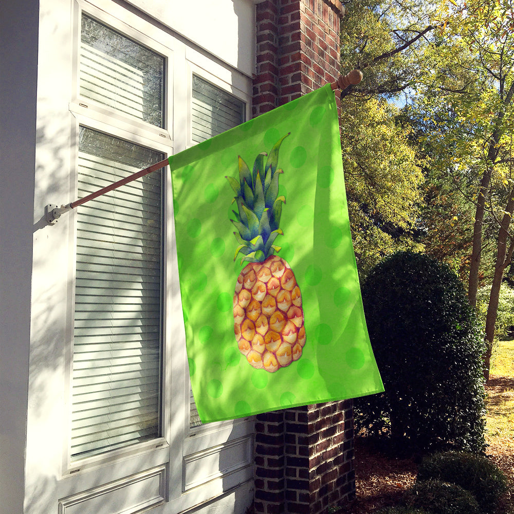 Pineapple Green Polkadot Flag Canvas House Size BB8190CHF  the-store.com.