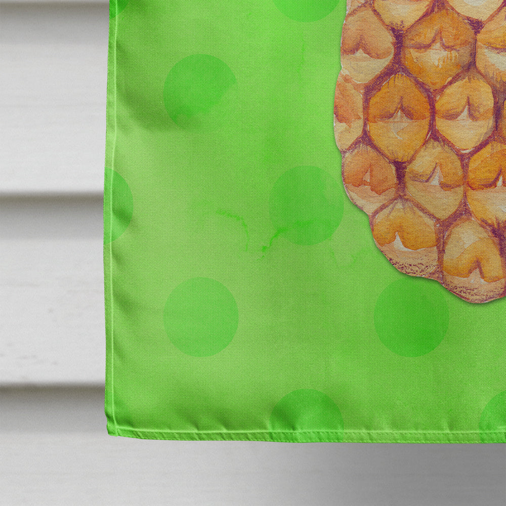 Pineapple Green Polkadot Flag Canvas House Size BB8190CHF  the-store.com.
